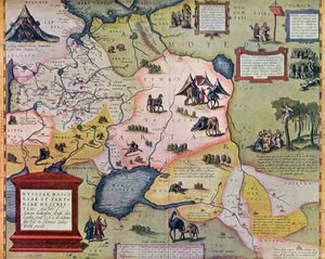 16世紀のロシア帝国の地図、1571年のオリジナルのコピー